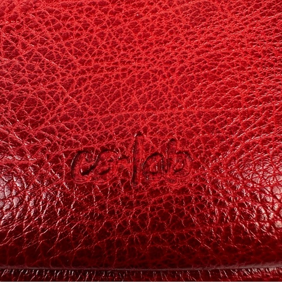 Colab Wallet Red Faux Leather Zip Around Organizer Gold Hardware Clutch - Picture 4 of 12
